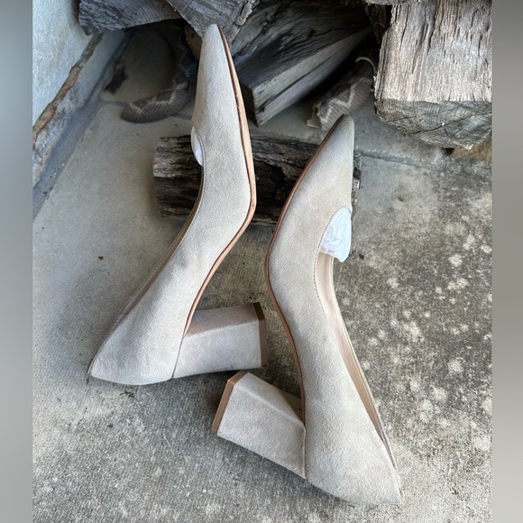 Marc Fisher LTD ZALA block Pointed-Toe pump heels Sz-7.5M. K - Picture 4 of 13